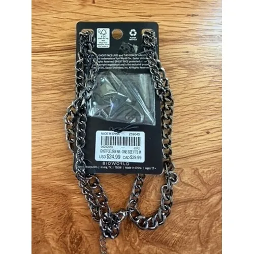 Bioworld Ghost Face Scream Knife Mask Chunky Chain Necklace NWT Halloween - Image 5