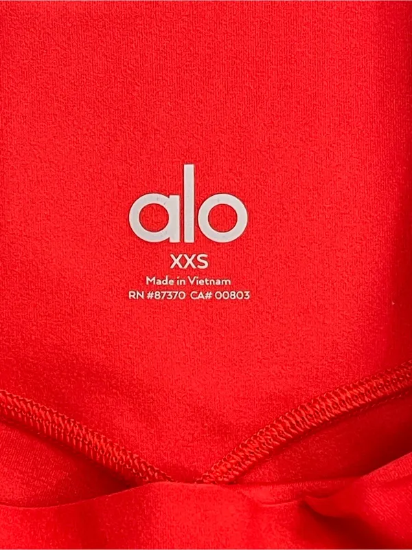 Alo Yoga 2.5” Airbrush high-waist Red Biker Shorts activewear yoga Pilates gym - Image 7