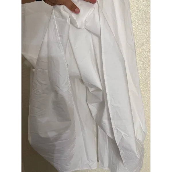 Susana Monaco poplin drop waist skirt White Maxi A-Line Skirt size medium NWT - Image 9