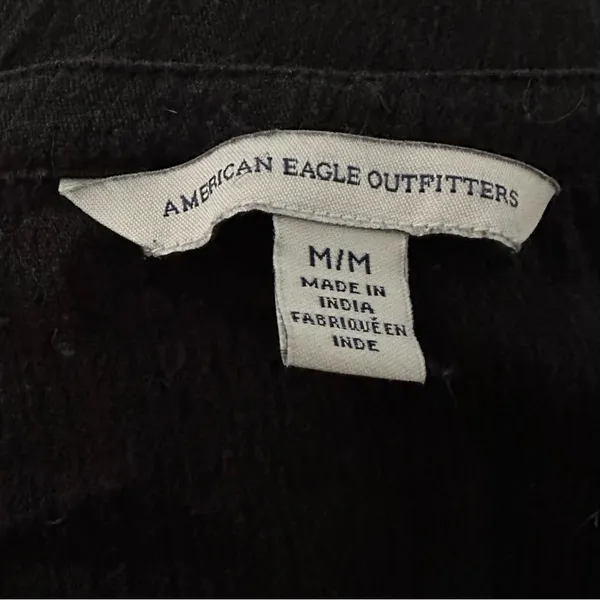 American Eagle crochet lace trim gauze top - Image 5