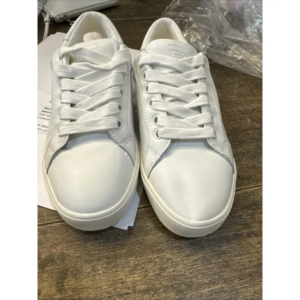Sam Edelman Ethyl Bright White Sneakers NEW SIZE 5.5 Tennis Shoes Leather - Image 9