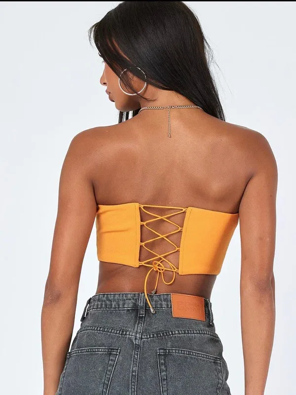 Princess Polly Orange Corset Top - Image 4