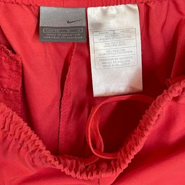 Nike Vintage Y2K 2010 Track Pants Size L (12-14) Coral Striped - Image 5