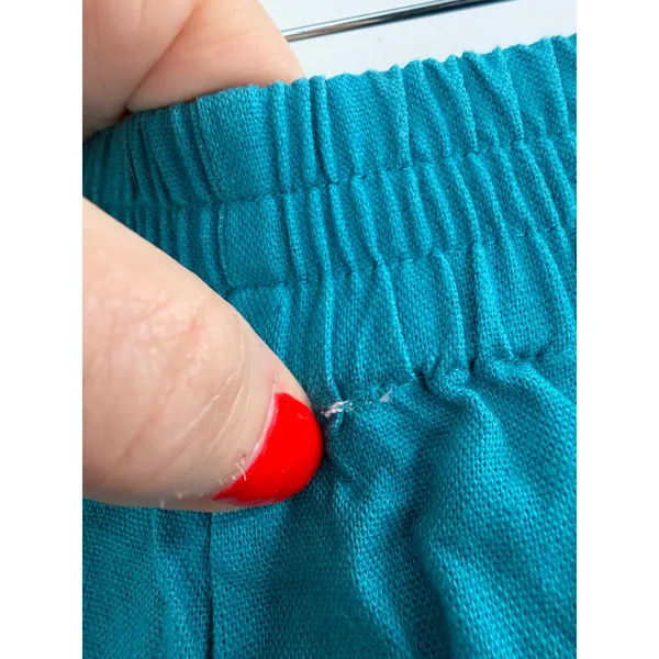 House of Harlow Shorts‎ Women S Teal Linen Blend High Waist Coastal Boho Resort - Image 6