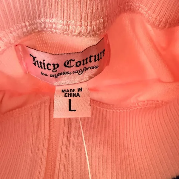 Large Juicy Couture Velour Track Jacket Pink Navy Piping Large Juicy Anyone? - Image 6