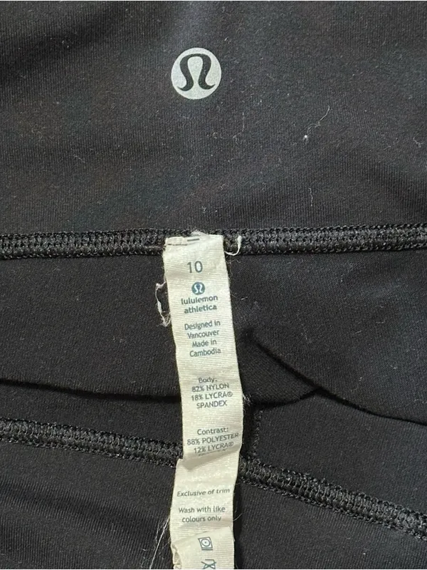 Lululemon RARE Women’s Size 10 Quilt Reversible Black Wunder Under Leggings - Image 8
