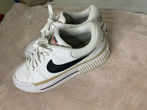 Nike Womens Court Legacy Lift White Black Hemp Shoes Size 8.5 - Image 4
