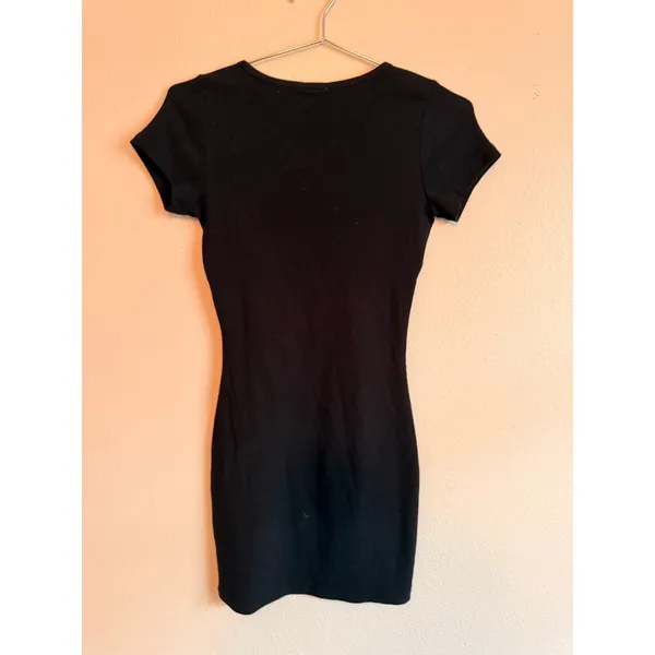 Garage Dress Women S Black Cayla Ribbed V-Neck‎ Bodycon Mini Dress - Image 7