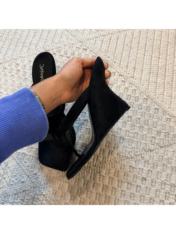Jeffrey Campbell Romee Sandal in Black Suede - Image 4