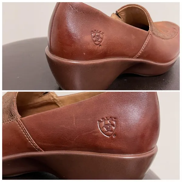 Ariat Brown Leather Clogs 7B 7 B Advanced Stability Cushioning 1000483 *No Box* - Image 8