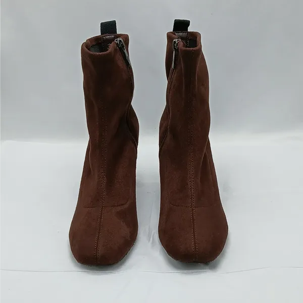 Donald Pliner Cattie Ankle Boots Womens 7.5M Brown Block Heel Whimsygoth Grunge - Image 3