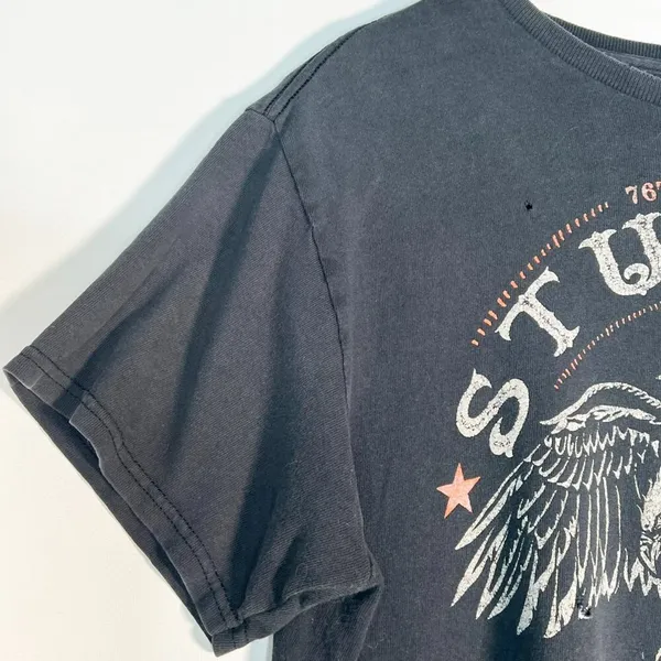 78th Sturgis Motorcycle Rally Distressed Black Graphic Tee T-shirt Womens M - Image 6