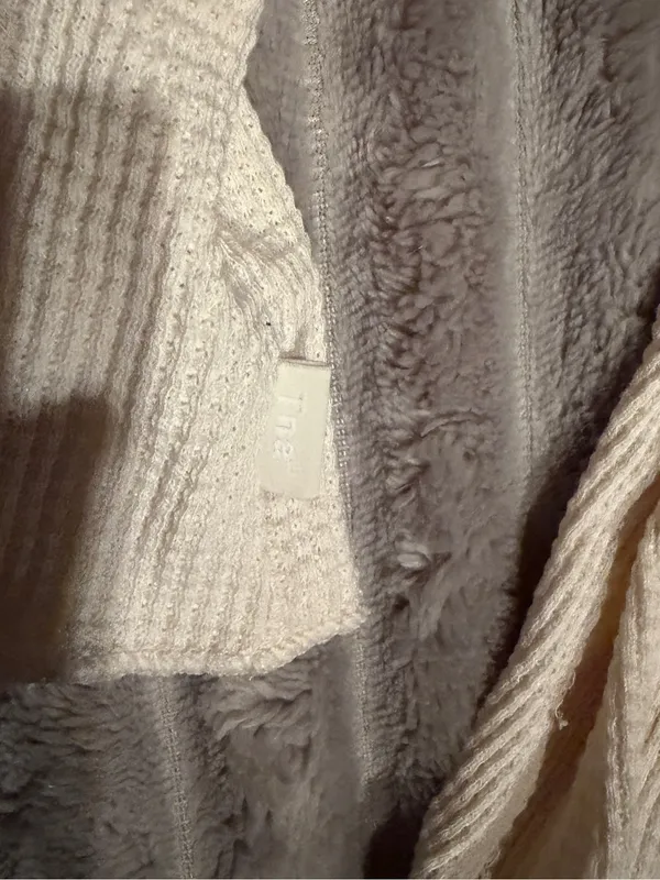 TNA Cream Cropped Waffle Knit Long‎ Sleeve Top - Image 4