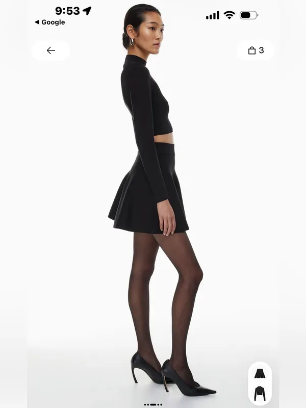 New With Tags Aritzia Babaton Sculpt Knit Elevator Skirt Sz L - Image 4