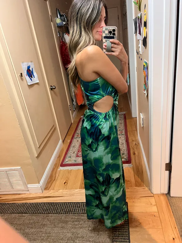 Toperth Emerald Green Maxi Dress - Image 2