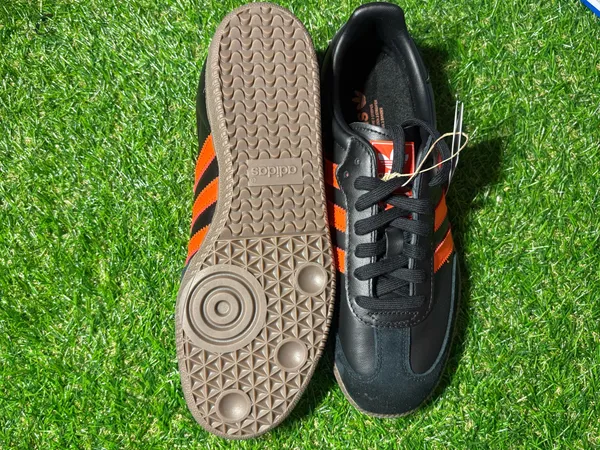 Adidas Sambas. Black and orange. Men’s 7.5, women’s 8.5. - Image 3