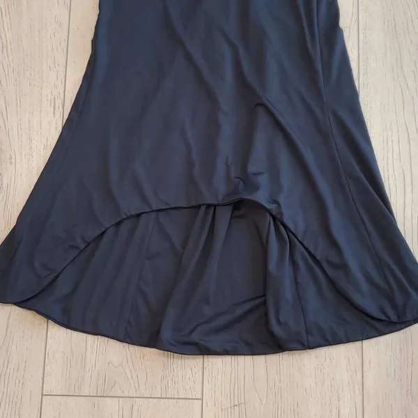 Tiger Mist Black Maxi Skirt With Front Cut - Image 2