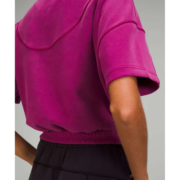 Lululemon Softstreme Gathered Tee T-Shirt Magenta Purple Size 8 W3FO6S - Image 2