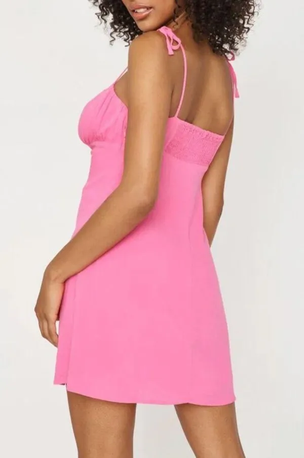 Pink ruched dress  - Image 3