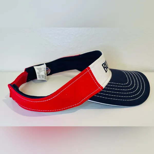 Bubba Gump Shrimp‎ Co. NWT Vintage Red, White & Navy Visor - Image 8