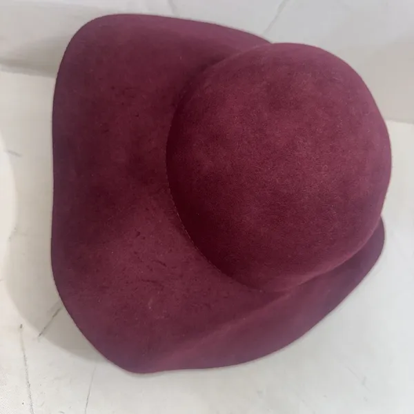 Scala Collezione Felt Floppy Wide Brim Band One Size 100% Wool Burgundy Hat - Image 8