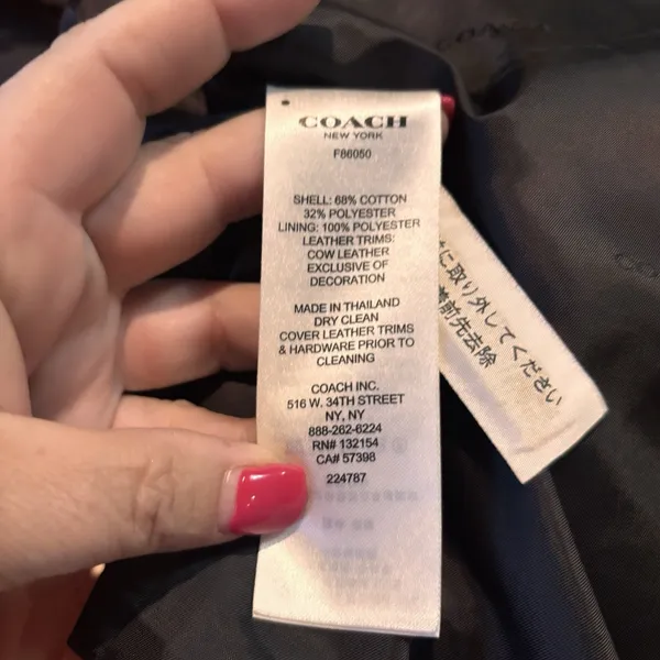 Coach F80650 Trench Coat Double Breasted Beige Jacket Belt‎ Missing Size Small - Image 8