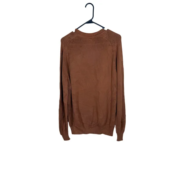 Lands End Drifter Sweater Womens Large 14-16 Rust Brown Cotton Crewneck USA Made - Image 3