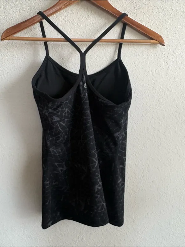 Lululemon Power Y Tank Luon Star Crushed Coal Black Size 6 - Image 4