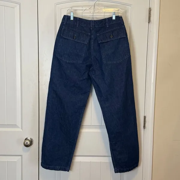 Imogene + Willie Cotton Linen Utility Trousers Jeans M Military Workwear Artisan - Image 3
