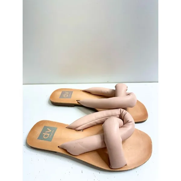 DV Dolce Vita Joanna Knotted Padded Slide Sandals Blush Pink Size 7‎ Flat Shoes - Image 3