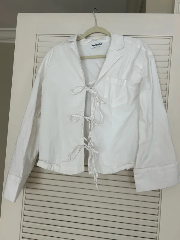 Princess Polly Top Long Sleeve White - Image 2