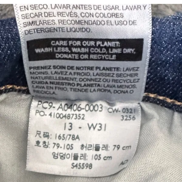 Signature by Levi Strauss Jeans 13 W31 Mid Wash High Rise Distressed Raw Hem - Image 4