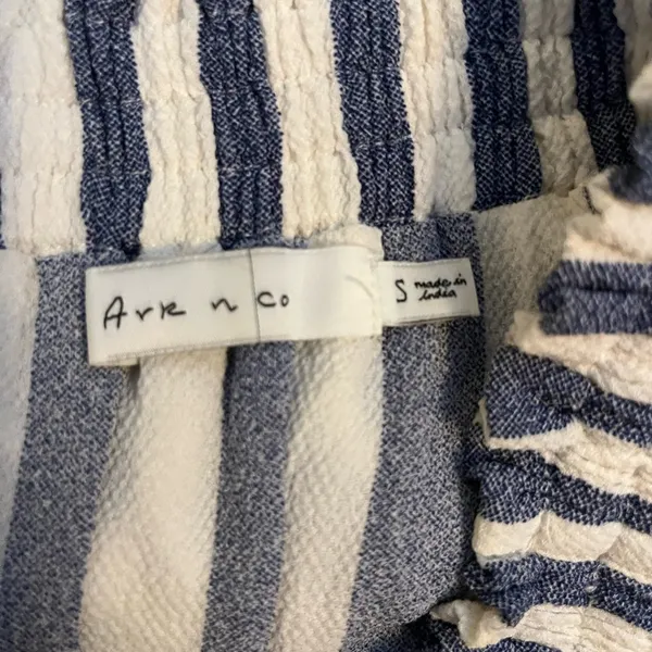 Striped off the shoulder maxi dress Blue - Image 3
