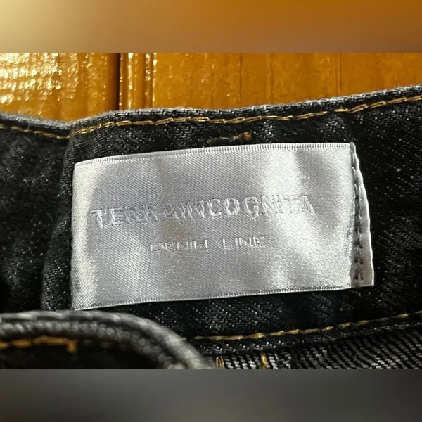 Terra Incognita Denim Black Washed Flared Bell Bottoms Unisex Size Xs - Image 8