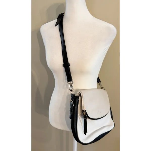 KATE SPADE Colorblock Leather Crossbody Zippered Purse Bag Satchel - Image 2