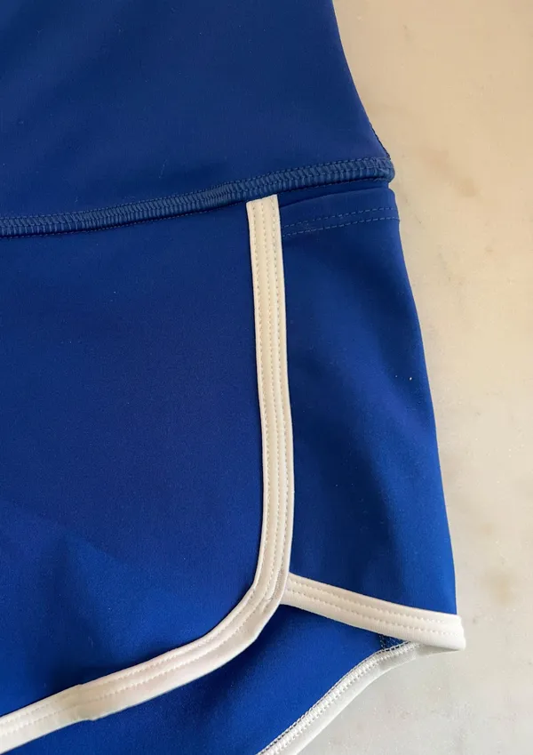 Free People Movement Sapphire Skies Combo Blue White Island Time Shorts - Image 4