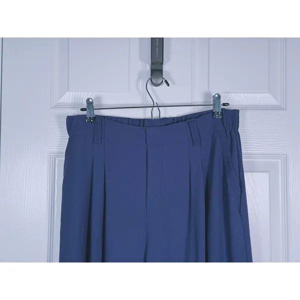 Halara Breezeful High Rise Wide Leg Palazzo Pants Size Large Tall Blue Career - Image 5