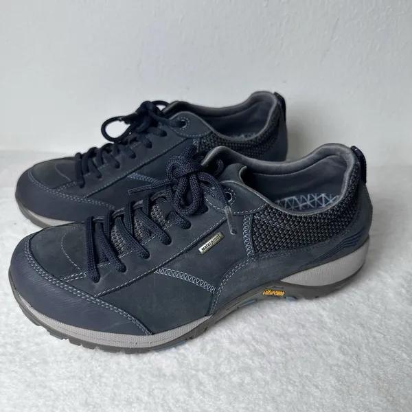 Dansko Paisley Hiking Shoes Womens 40 Navy Blue Waterproof Suede Vibram Sneakers - Image 2