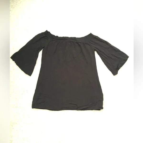 ABERCROMBIE & FITCH Off the Shoulder tunic mini dress Womens Size M bell sleeves - Image 5