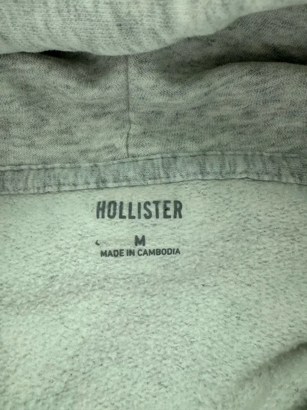 Hollister Light Grey Hoodie - Image 3
