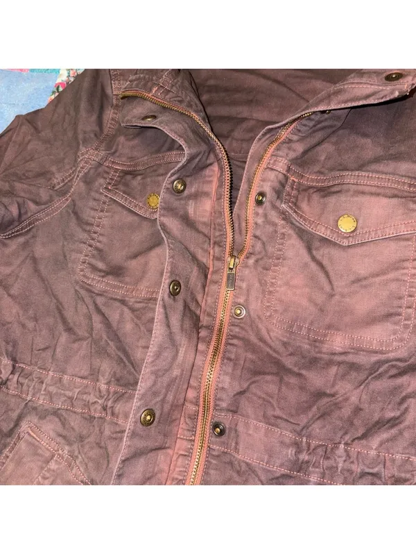 L.L.Bean $110 “Faded Brownwood” Women's M Brown Utility Jacket Size Med Outdoor - Image 6