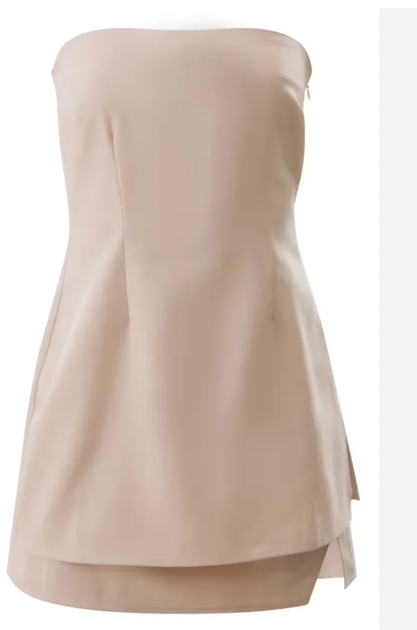 Pretty Little Thing Split Hem Longline Bandeau Top - Image 2