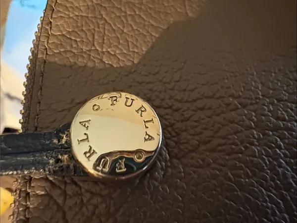 Furla Taupe Leather‎ Satchel with Gold-Tone Charm - Image 10