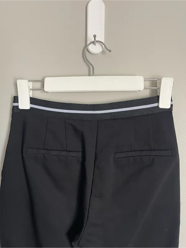 ZARA Black Straight Leg Dress Pants Sz XS - Image 5