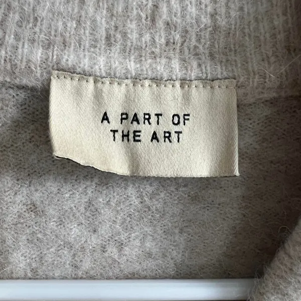 A Part of the Art Cream Button Front Wool Alpaca Blend Cardigan Neutral Layer S - Image 3