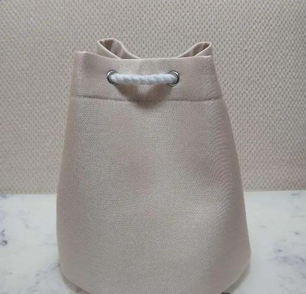Dior Cream Drawstring Bucket Trousse Pouch Cosmetic Bag - Image 3