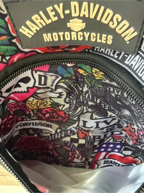 Harley-Davidson® X-Body Tattoo Art Crossbody Bag Sling Purse Skulls Flowers - Image 8
