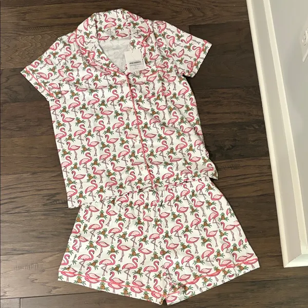 New With Tags Roller Rabbit Freddy Flamingo Polo Pajamas Sz M - Image 5