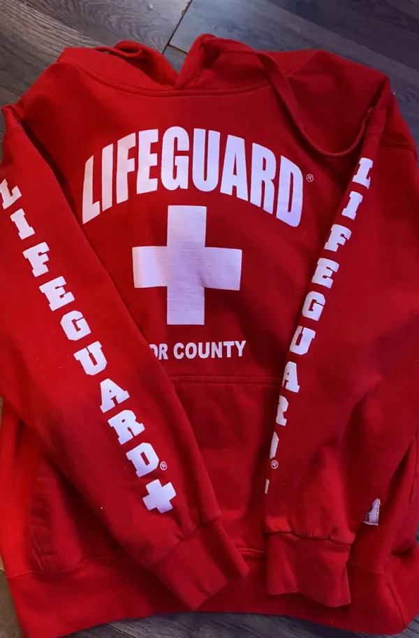 Lifegaurd Red Hoodie Size M - Image 2