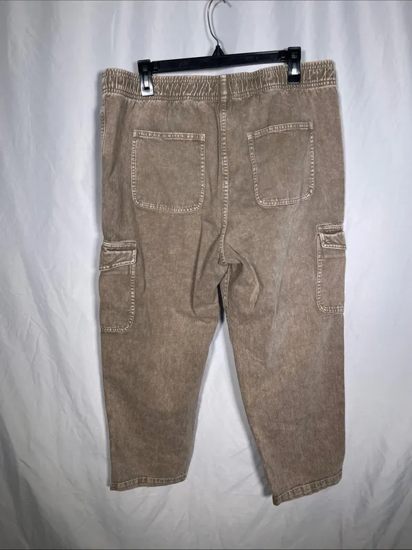 GAP WOMENS TAN CARGO EASY JEAN LARGE - Image 4